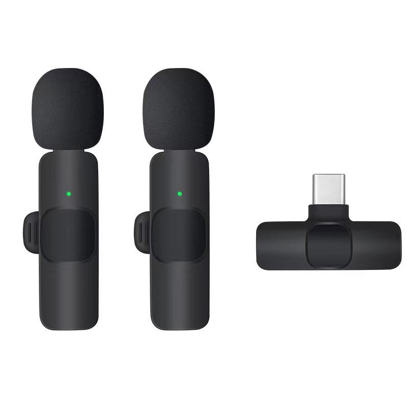 Microfono Lavalier Wireless Q8: Streaming e Registrazione Mobile con Riduzione del Rumore, Custodia di Ricarica e Auricolari di Monitoraggio.