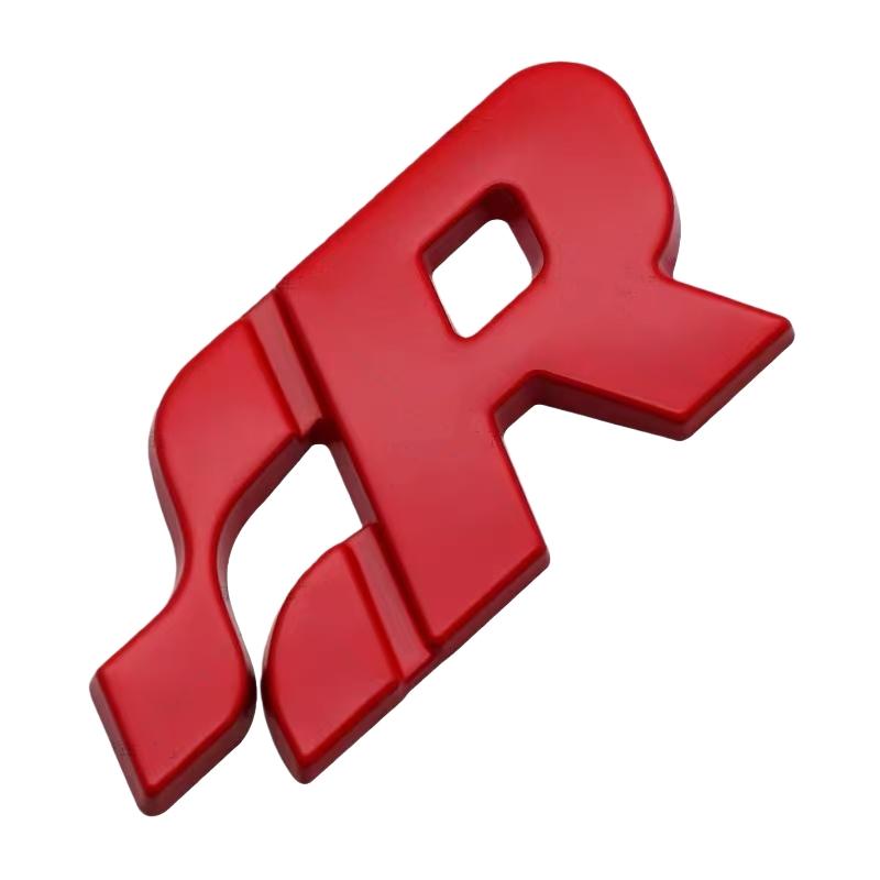 Car Metal SR Logo Front Grille Badge Emblem Rear Trunk Decals Sticker For SR32 SR35 SR36 MK4 MK5 MK6