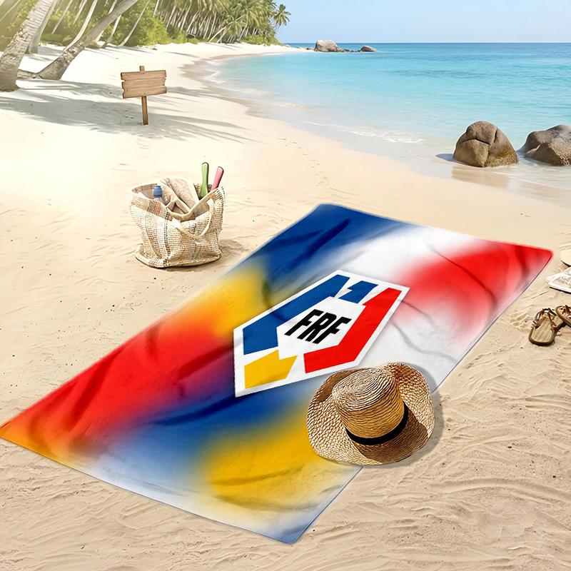 Romania Football Print Beach Towel Quick Dry Super Absorbent Soft Bath Towel for Swimming Beach Travel Fan Souvenir Gift