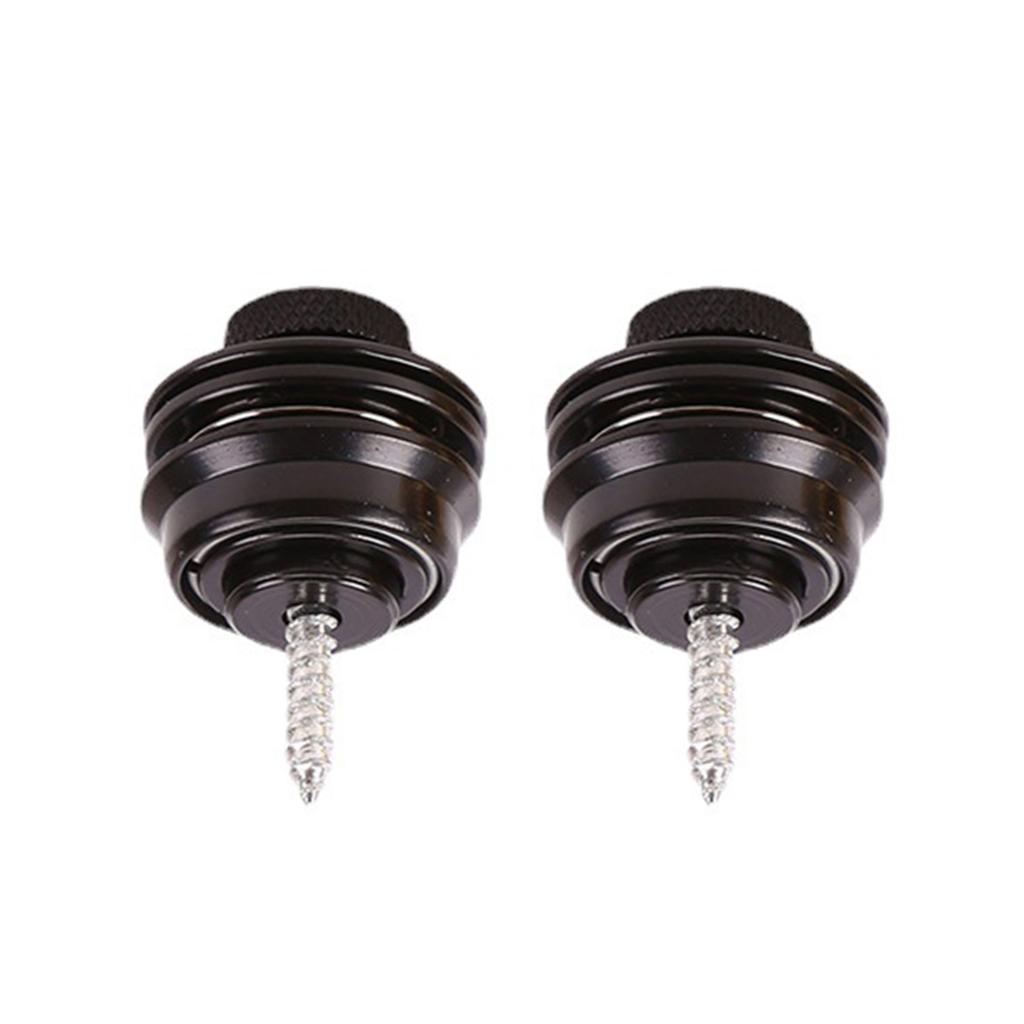 2Pcs Guitar Strap Lock Guitar Strap Button Set Metal Strap Lock Flat Mushroom Head for Acoustic Electric Guitar Ukulele