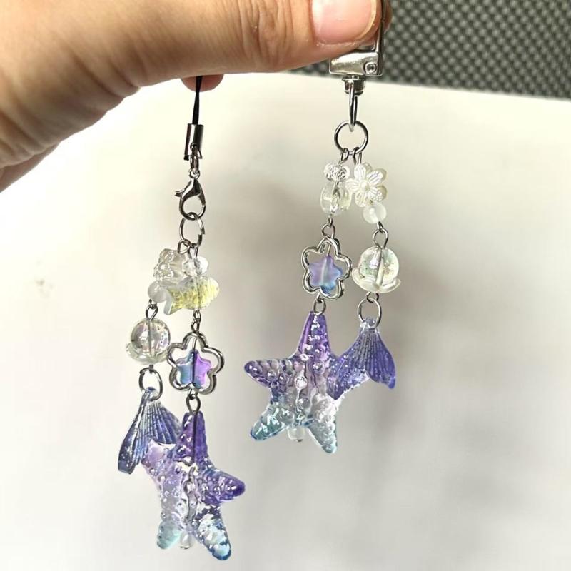 Handcraft Mermaids Keychain Acrylic Phone Strap Lovely Bag Accessory Unique Designs for Friend and Family