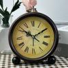 Metal Desk Quartz Clock Hangable Mechanical Clock Simple Battery Alarm Clock  Table