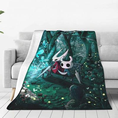 Hollow Knight Advanture Game Blanket Flannel Printed Cartoon Cute Multi-function Lightweight Throw Blanket Travel Bedding Quilt