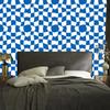 Wallpaper Casual checkerboard blue, white and azure 50x1000
