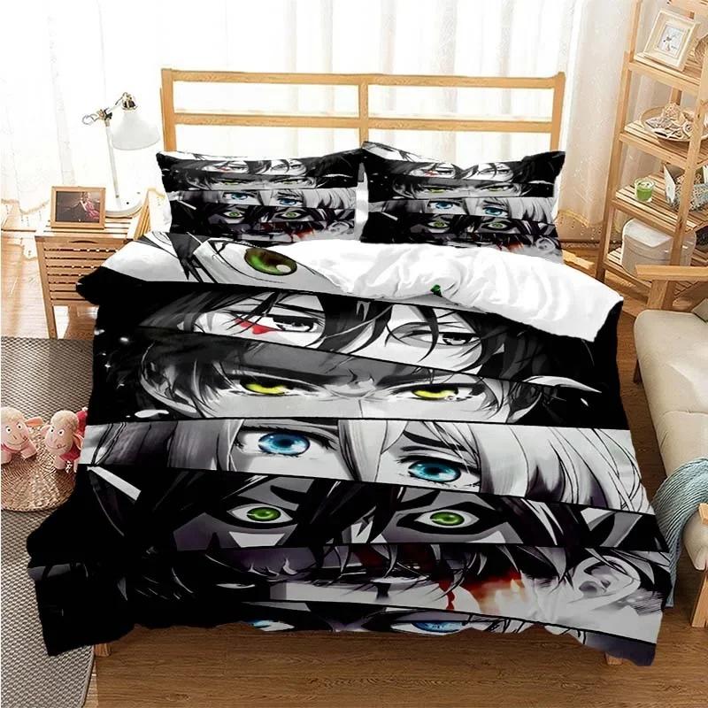 3D Printed Attack On Titan AOT Bedding Set Anime Eren Yeager Duvet Cover Double Twin Full Queen King Adult Kids Bedclothes Quilt