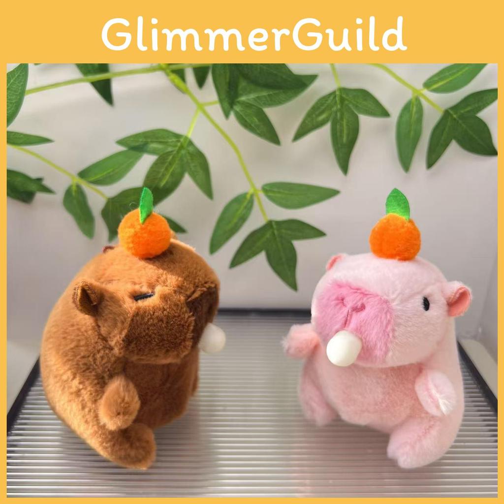 And Brown Charming Pink Capybara Plush Doll Bubble Blowing Keychain For Kids