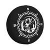 Custom Fishing Compass Tire Cover 4WD 4x4 SUV Camper Adventure Spare Wheel Protector for Mitsubishi Pajero 14" 15" 16" 17" Inch