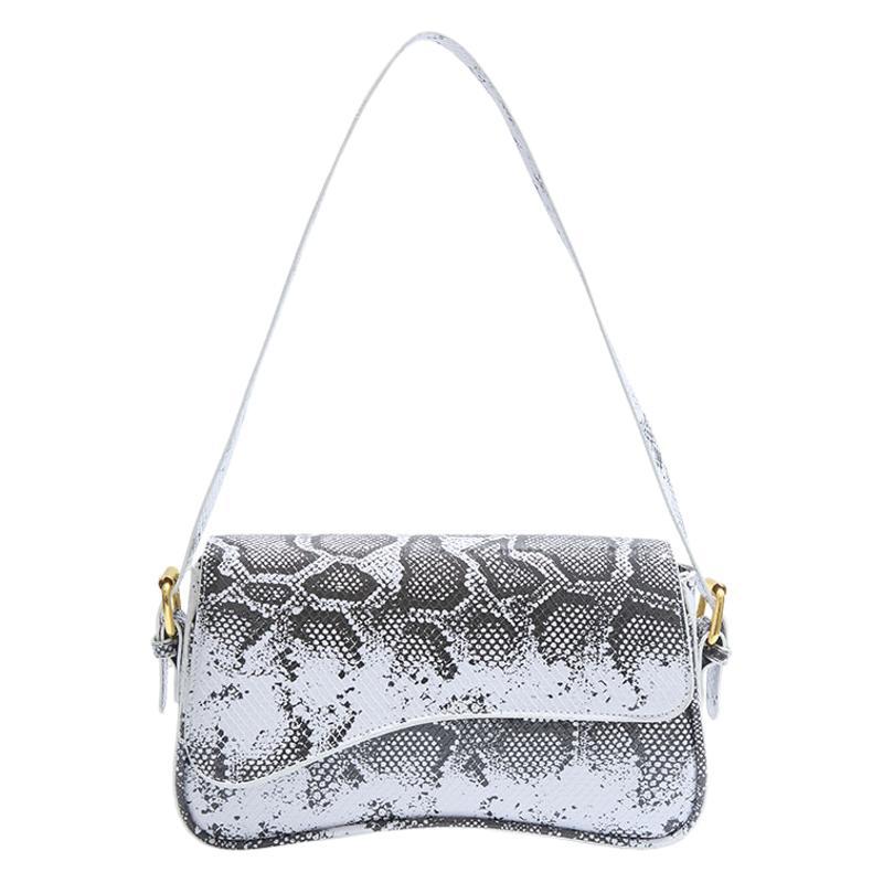 Premium snake pattern underarm small bag women's 2025 new fashion light luxury shoulder bag French niche commuter women's bag