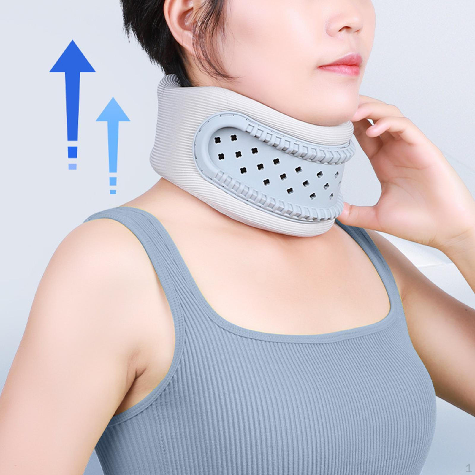 

Neck Brace Degree Wrap Comfortable Soft for Home Women and Men Sleeping сірий