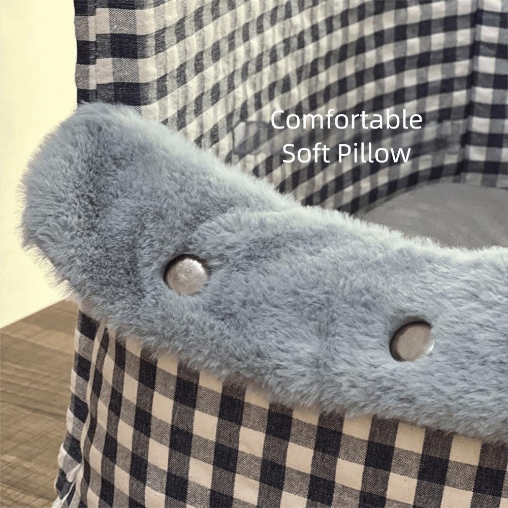 Square Pet Car Safety Seat Checkered Design Car Pet Seat Cushion Dog Car Seat  Car Transport