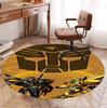 Bumblebee Pattern Round Rug, Indoor/Outdoor Mat, for Picnic, Gameroom, Bedroom, Office, Living Room, Home Decor Carpet, Birthday Gift