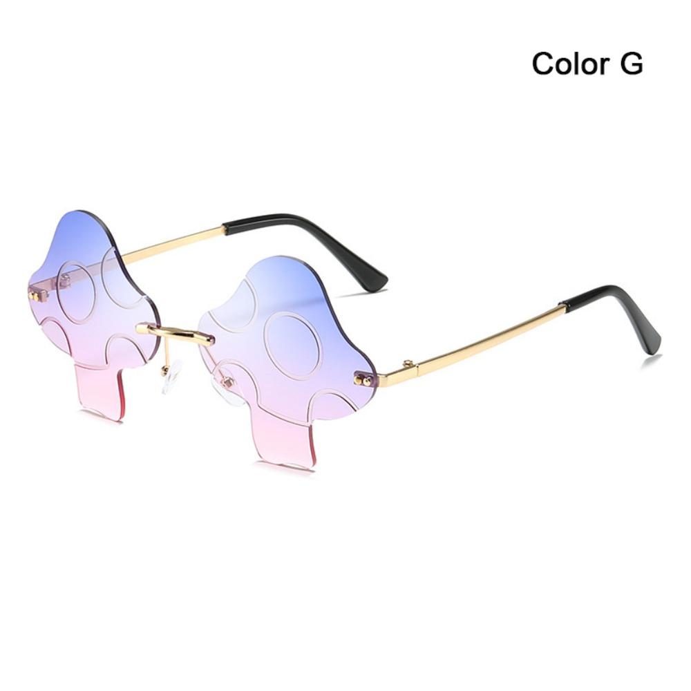 

Trendy Transparent Women s Sunglasses Mushroom Shape Irregular Sun Glasses Rimless Fun Eyewear for Women Girls