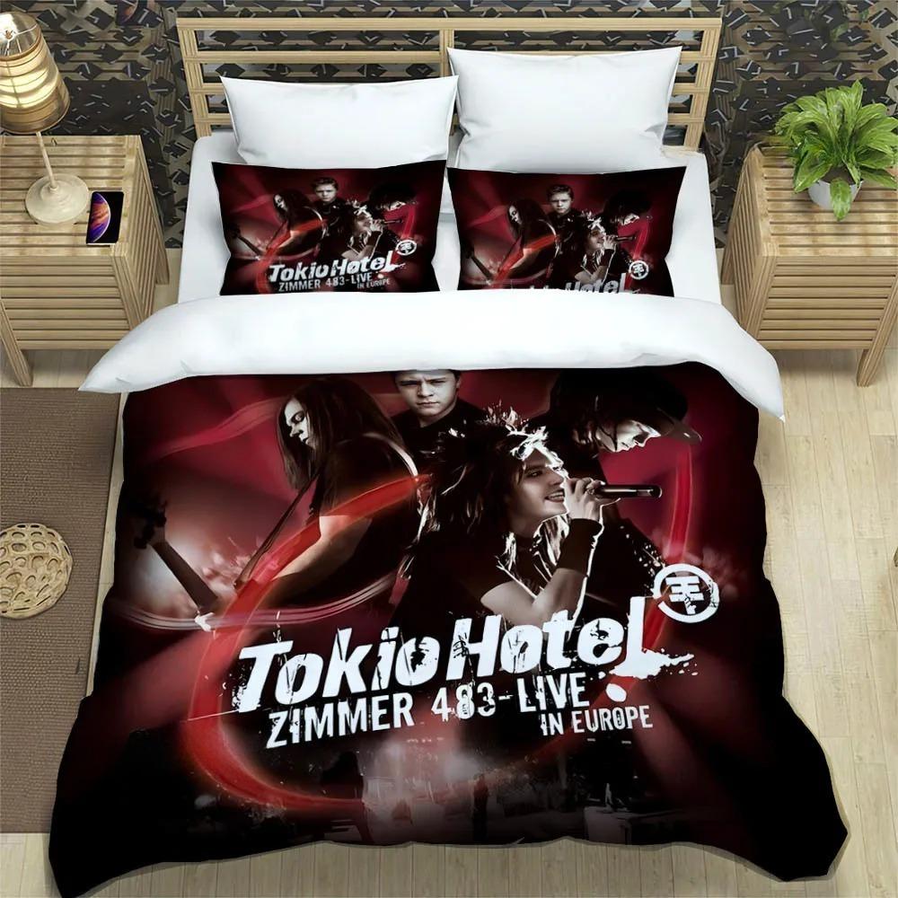 

Изысканные 3D обои группы Tokio Hotel Аниме Цифровая печать Постельное белье Пододеяльник Одеяло Кровать Молодежь Дети Девочка Мальчики Подарок (135x200cm)