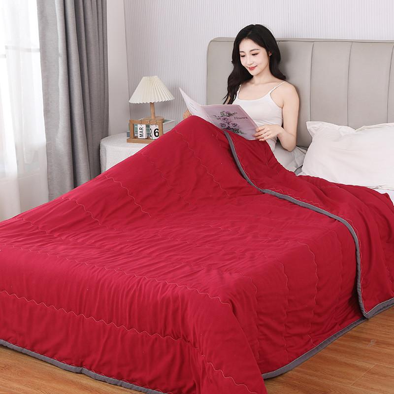 Couette d'été en coton lavable à l'eau avec teinture active pour chambre à coucher et dortoir