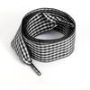 1 Pair Cute Pastel Gingham Check Ribbon Shoelaces Wide Flat Grid Multicolor Sweet Girly Bow Laces for Sneakers and Casual Shoes