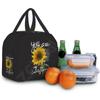 Sunflower Lunch Bag You Are My Sunshine Insulated Lunch Box Cooler Thermal Waterproof Reusable Tote Bag for Women Work Picnic