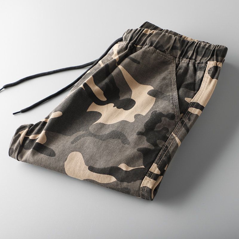 Export Tail Order Men's Cut Label Cattle Goods Camouflage Cargo Pants Men's Fashion Brand Ankle Banded Sports Pants Export Original Order Casual Pants