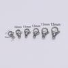 30pcs/lot 9 10 11 12 13 15mm Stainless Steel Lobster Clasp Hooks For DIY Necklace Bracelet Chain Fashion Jewelry Making Findings