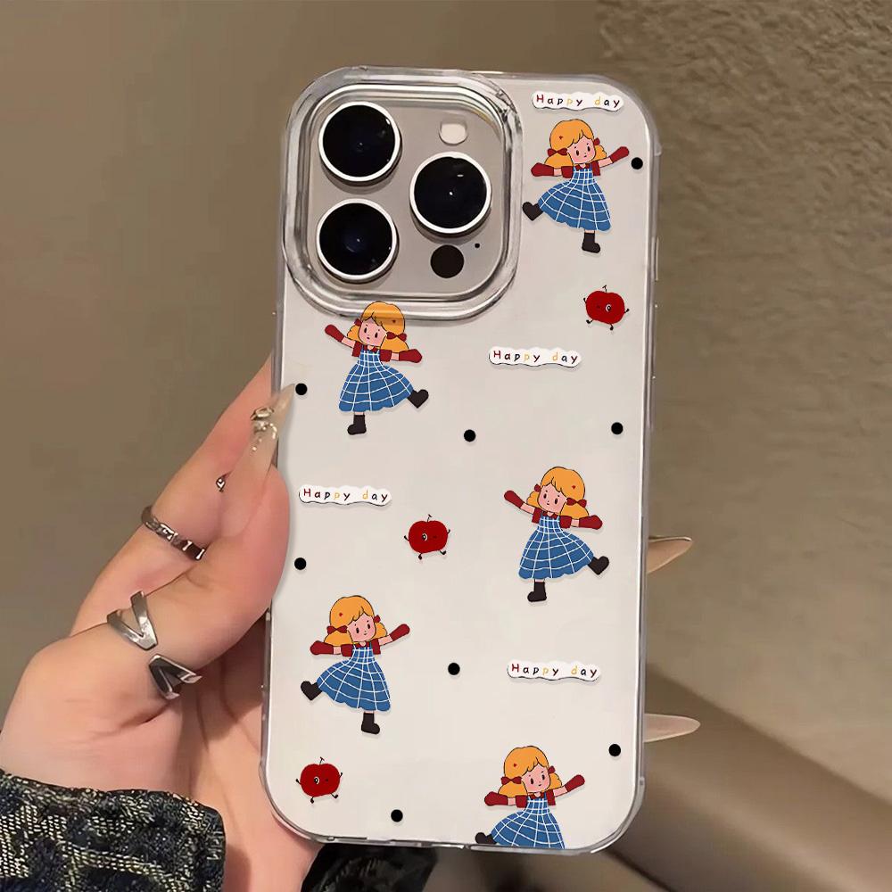 Расписной чехол для телефона для iPhone 12 13 15 16 iPhone 16 12 13 14 15 Pro 14 15 16 Pro Max Полное покрытие Противоударный Защита от отпечатков пальцев Свежий стиль Защитный чехол