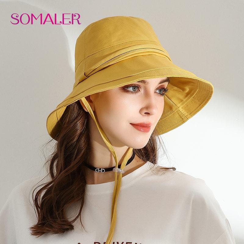 Купить SOMALER женские хлопковые летние шляпы от солнца с широкими ...