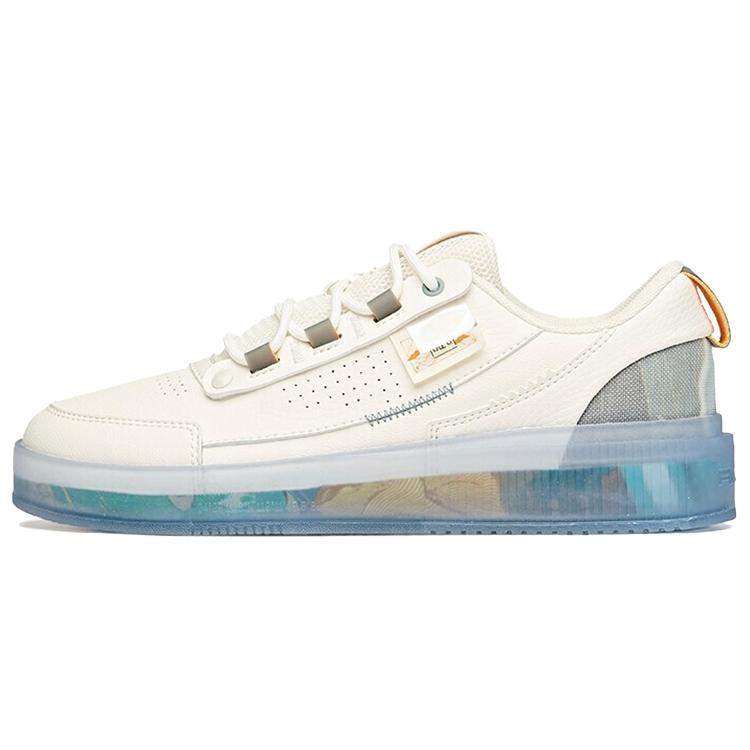 

new Anta Life Collection Silk Road Lightweight And Wear resistant Low Top Skateboard Shoes Women s White Gray Green 37.5