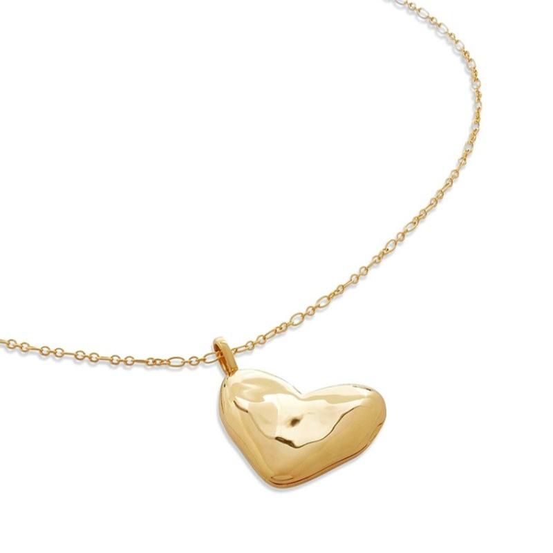 

Exquisite Silver & Gold-Plated Heart Necklace: Versatile Layered Choker for Couples