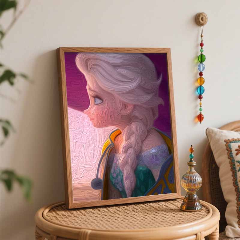 Disney Frozen Elsa Oil Painting Art Set Handmade Diy Gift Home Decoration