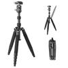 Velbon Carmagne N453 TT AZ Travel Carbon Fiber 5 Leg Reversible Compatible Carbon Fiber Monopod Black Tripod, Sections, Diameter Approx. 23mm,