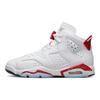 Air Jordan 6 Retro GS Red Oreo Vaikams Sportbačiai Balti University-Red Juodi 384665-162