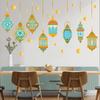 Eid Window Stickers Ramadan Decoration Eid Mubarak Decor For Home Wall Stickers Ramadan Kareem Islam Muslim Party Supplies