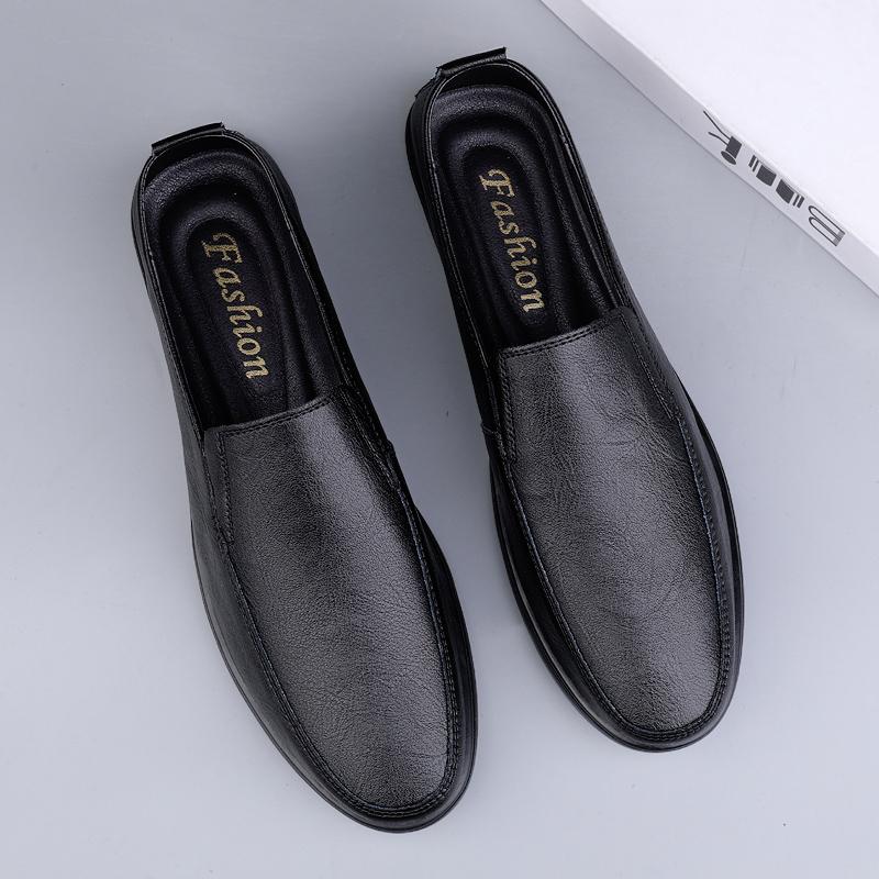 Fashion Genuine Leather Loafers Soft Casual Mens  Moccasins Breathable Male Slip On Flats Versatile Lazy Driving Footwear Business Shoes
