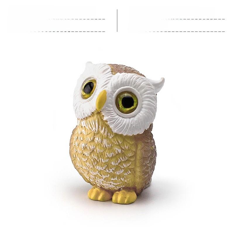 Cartoon Style Resin Owl Animal Figurine Gift For Bird Lovers And Collectors