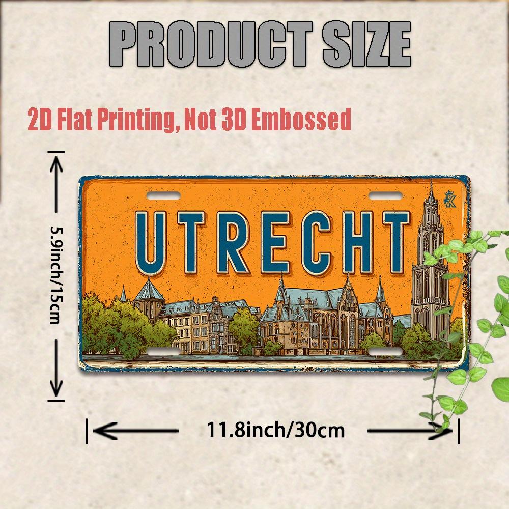 D Flat Pc Vintage Metal Plaque for Decorative Use Only Outdoor Sign Wall Decor (cm Xcm) Utrecht Aluminum Sign