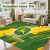Crystal Velvet Square Rug Custom NameJohn Deere Pattern Non Slip Home Floor Decor Rug