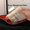 Grid bag mini portable carry on wallet makeup bag data cable headphone bag small item storage double-layer bag simple design