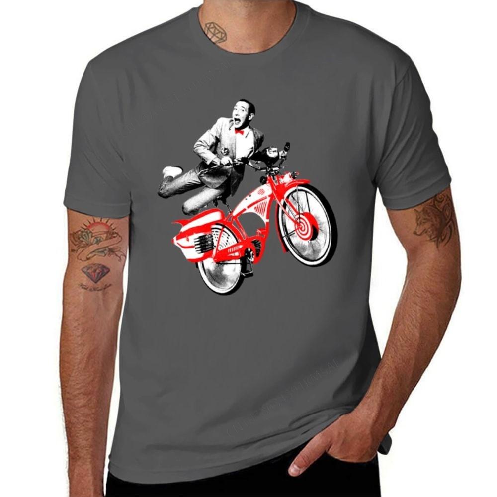 Pee Wee Herman Pee Wee Hermans Big Adventure Bike Tshirt vintage clothes plus sizes sweat shirts men