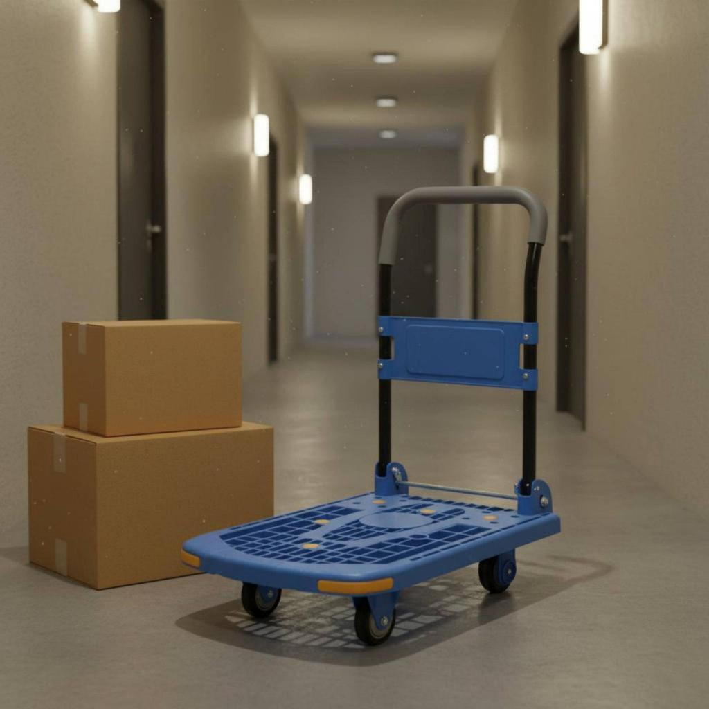 Foldable Hand Cart Quiet Wheels Folding Truck for Home, Warehouse