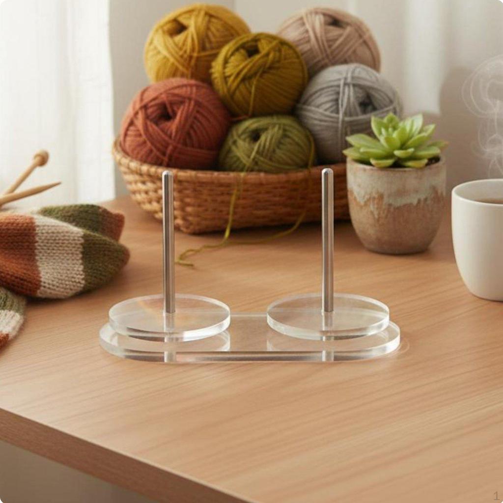 Acrylic Yarn Spindle Smooth Rotation Rotating Holder Untangled Crafting Tool for Knitters,