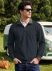 Men's Textured Jacquard Stand Collar Pullover Zip Pocket Casual Sweatshirt
