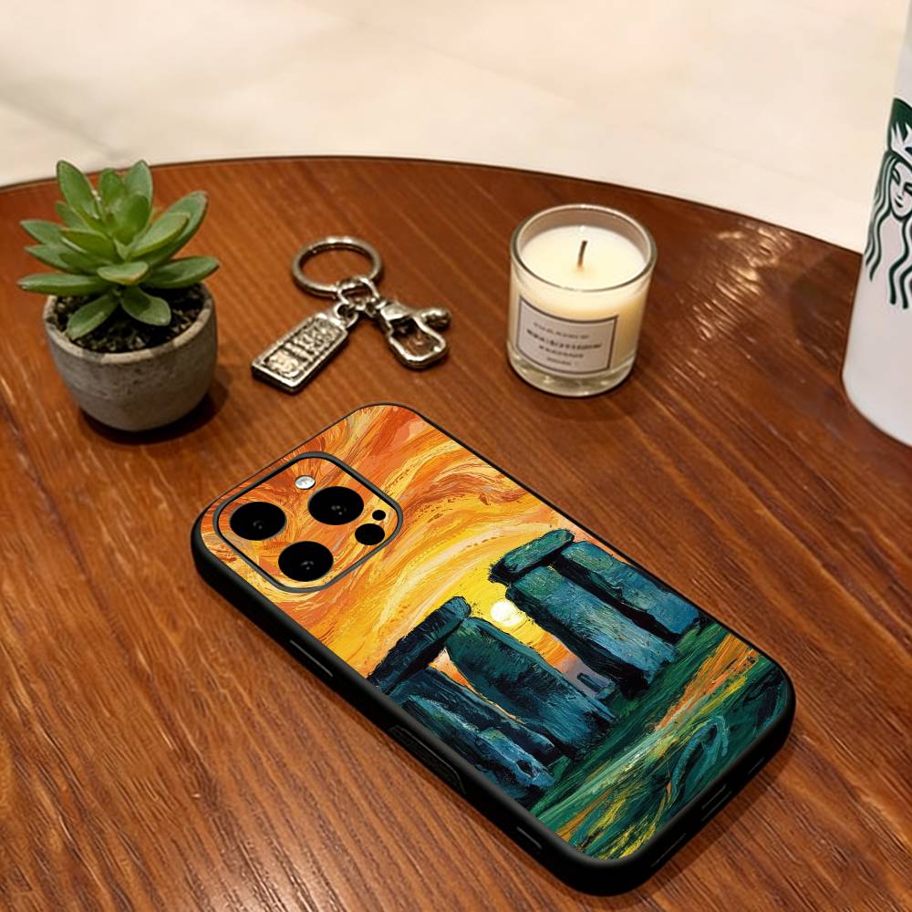 The World of Oil Painting  Phone Case For iPhone 17,16,15,14,13,12,11 Plus,Pro Max,XS,Soft Silicone Black Cover
