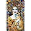 Abstract Woman And Cat Canvas Painting Wall Art Gustav Klimt Art Elegant Girl Poster Prints For Office Living Room Home Decor