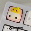 Süßer Papagei Handwerker Tastenkappe Harz Custom Anime Personalisierte Tastenkappe Gaming Tastenkappe für Mechanische Tastatur Zubehör Geschenke
