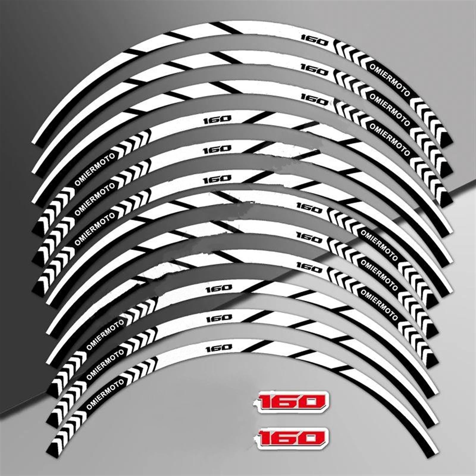 

Модная декоративная наклейка Светоотражающая наклейка на колесо Полоса на обод мотоцикла Декаль Лента Подходит Водонепроницаемая Светоотражающая One Size серебряный