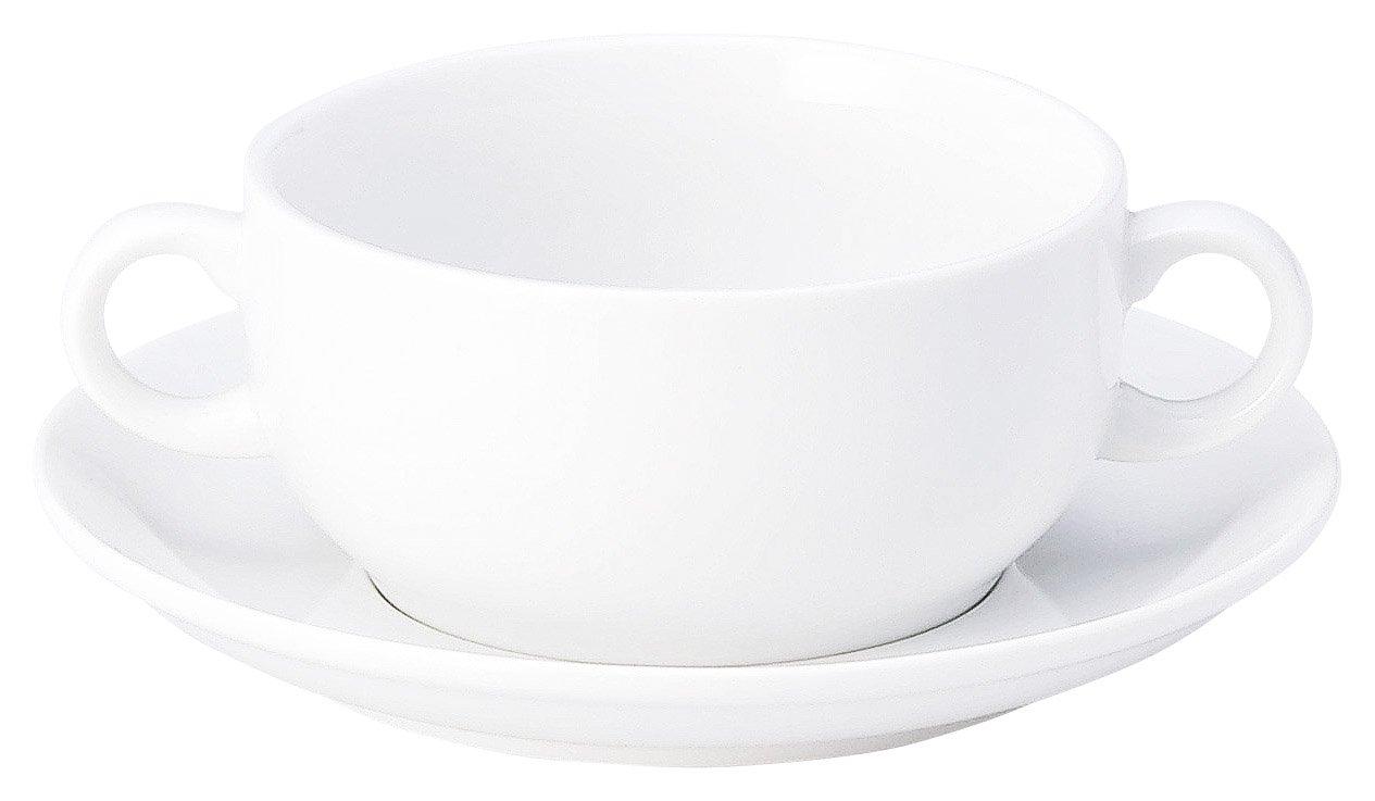 

Koyo Pottery Popolare 330ml Two-Handled Soup Cup & Saucer (Product Numbers 50800054 & 50700057)