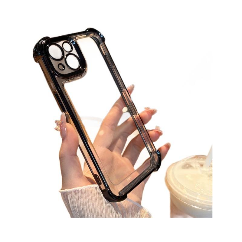 Simple electroplated space case, suitable for Apple 14ProMax mobile phone case, transparent iPhone13 anti-drop 12 protective case