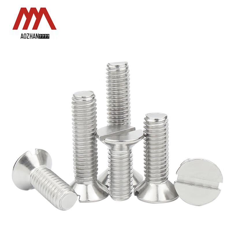 Aozhan 304 Edelstahl Schlitz-Flachkopfschraube