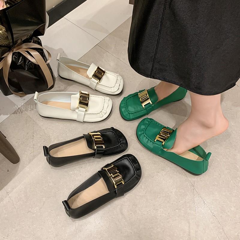 Mokasíny boty s měkkou podrážkou dupnutí nohou kulatá hlava ležérní fazolové boty boty na řízení nízký podpatek nadměrná velikost