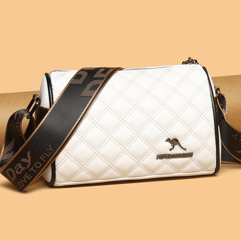 Damen Tasche Rautenmuster kleine Tasche Französische Umhängetasche Modische Pendler Umhängetasche