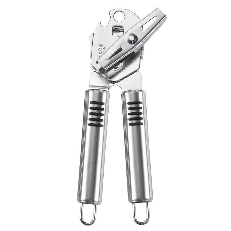 Deschizător de conserve manual puternic din oțel inoxidabil, cuțit de conserve 3 în 1 multifuncțional de uz casnic, deschizător de sticle