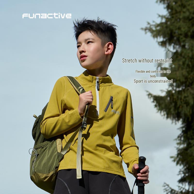FUN ACTIVE Boys' Outdoor Long-Sleeve Sports T-Shirt